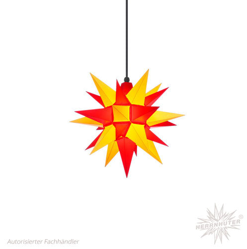 Herrnhuter Stern, 40 cm, gelb/rot, Kunststoff