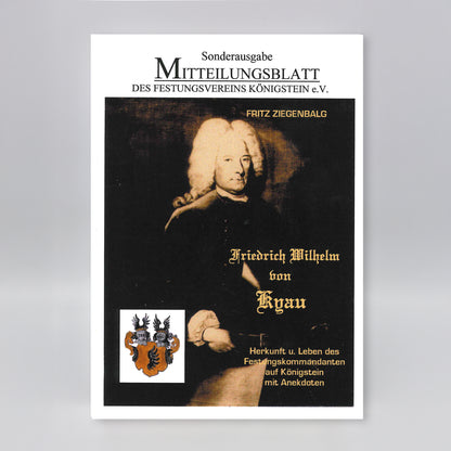 Sonderheft Mitteilungsblatt des Festungsvereins Königstein e.V.: Friedrich Wilhelm von Kyau, Einband mit Bildnis dessen