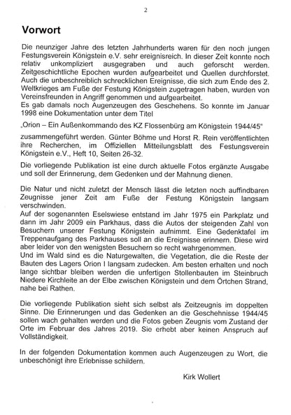Sonderheft Mitteilungsblatt des Festungsvereins Königstein e.V.: Einführung in die Geschichte des Heftes