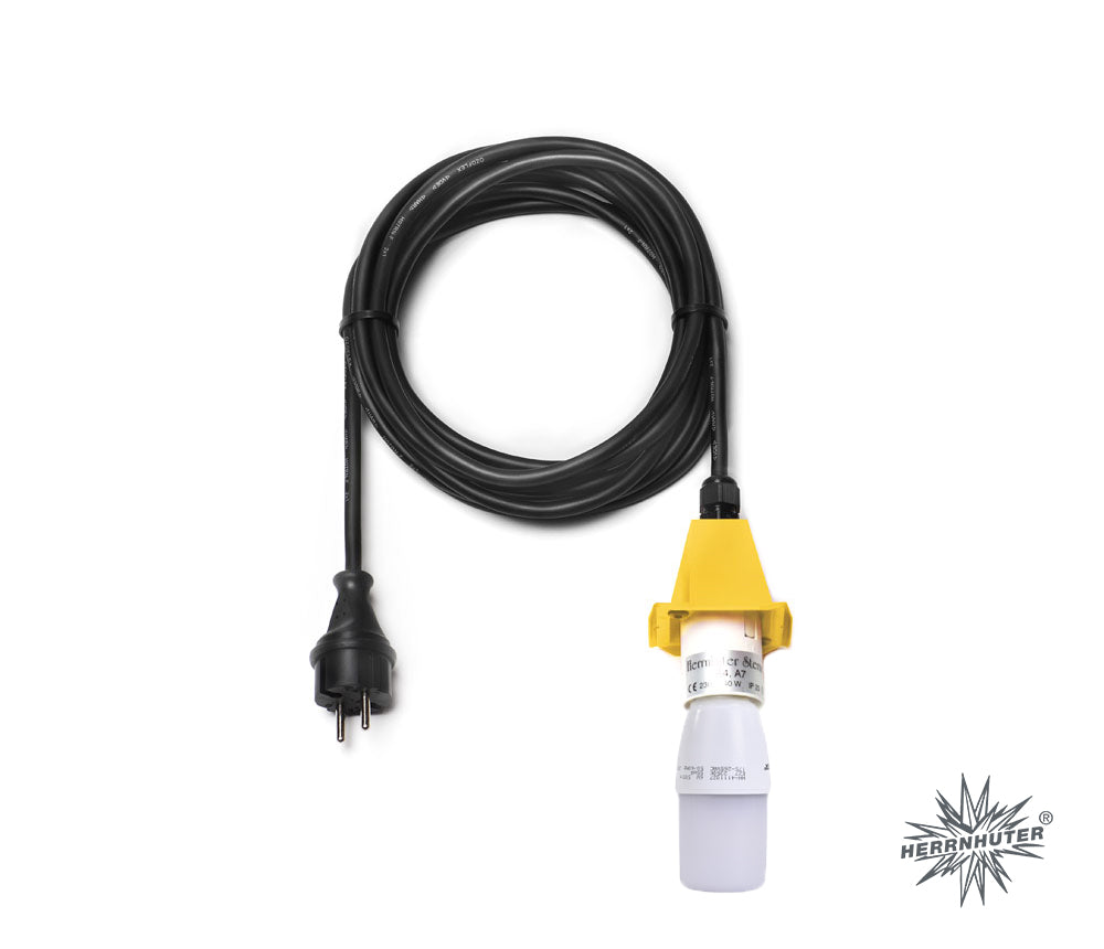 schwarzes Kabel für Außensterne mit gelber Kappe, A4, A7